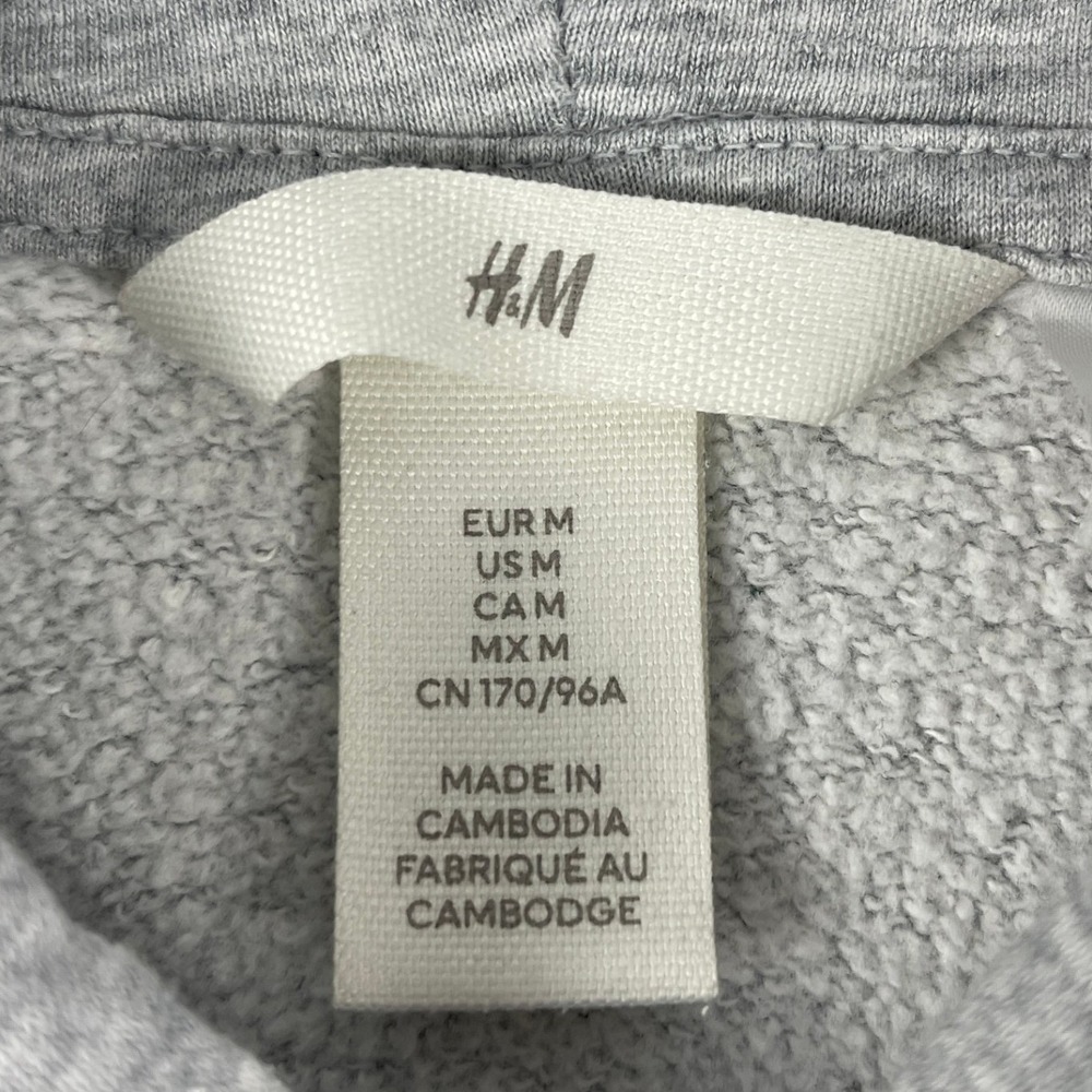 Harvard H&M Mens Medium Gray Hoodie Collegiate Graphic Pullover Sweatshirt - Picture 4 of 9